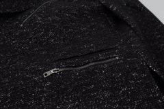 Black Wool Double Breasted Coat Men Jacket Clothing