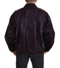 Bordeaux Nylon Collared Men Coat Jacket Clothing