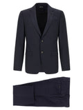 Zegna Wool and Mohair Blend Pant Suit — Navy
