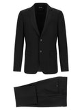 Zegna Wool and Mohair Blend Pant Suit — Black