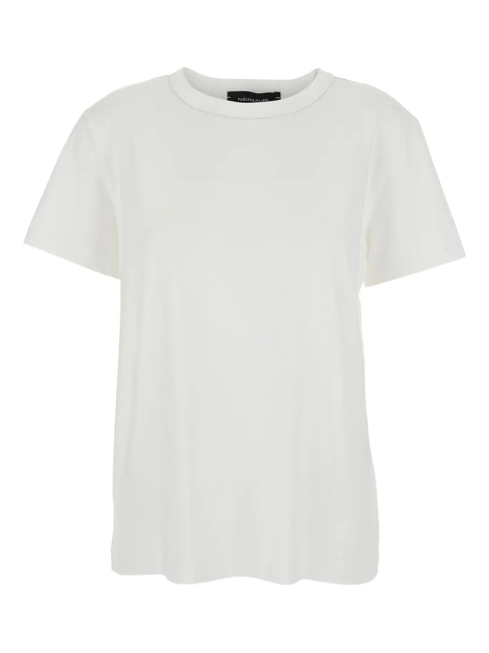 Fabiana Filippi Crew-Neck Short-Sleeve T-Shirt — White