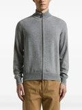 Peserico Wool-Cashmere Zip-Fastening Cardigan — Grey