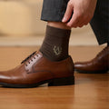 Personalizado Monograma Bordado 100% Algodón Hombres Calcetines con Nombre Fiesta de Boda Regalo para Hombre de Negocios Oficial Groomsman Novio