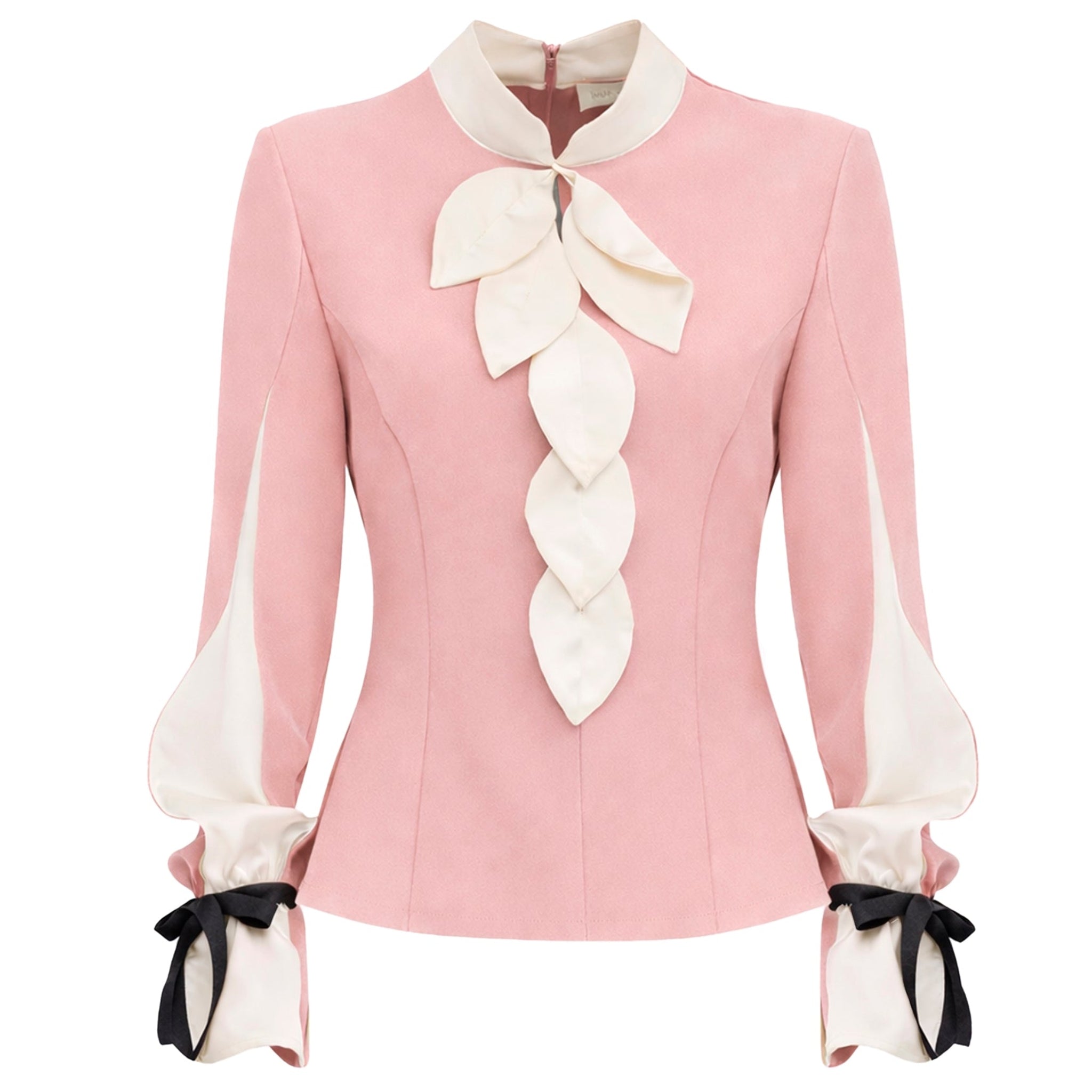 Elegant Fitted Blouse - Pale Pink