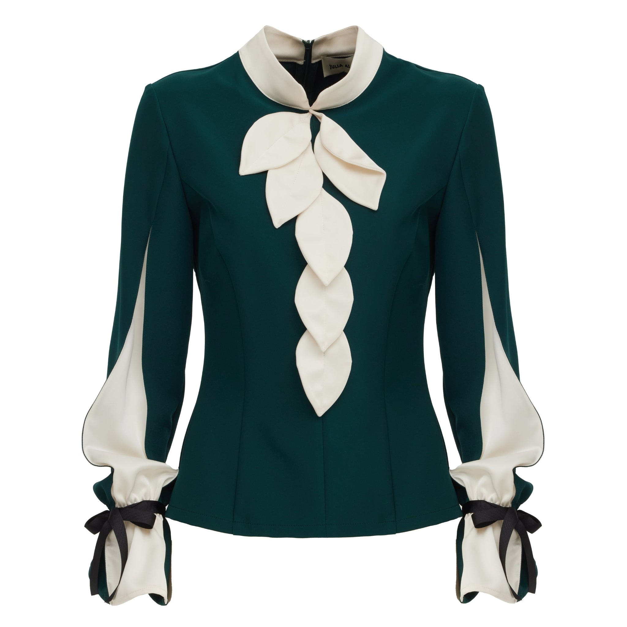 Elegant Fitted Blouse - Emerald