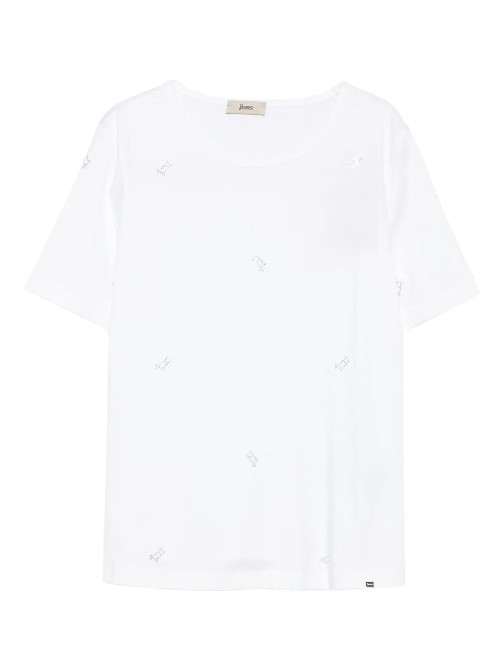 Herno Rhinestone-Embellished T-Shirt — White
