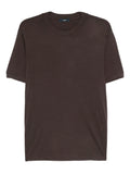 Herno Textured Crewneck T-Shirt — Brown