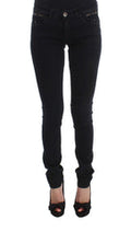 Women's Black Cotton Slim Fit Denim Jeans Clothing