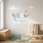 Vinilo Decorativo Infantil Barquito de Papel - Sueños de Ciguëna para Decorar Espacios Mágicos