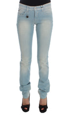 Women's Blue Cotton Blend Super Slim Fit Jeans Clothing