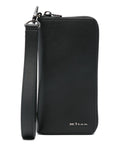Kiton Zip-Around Leather Wallet — Black