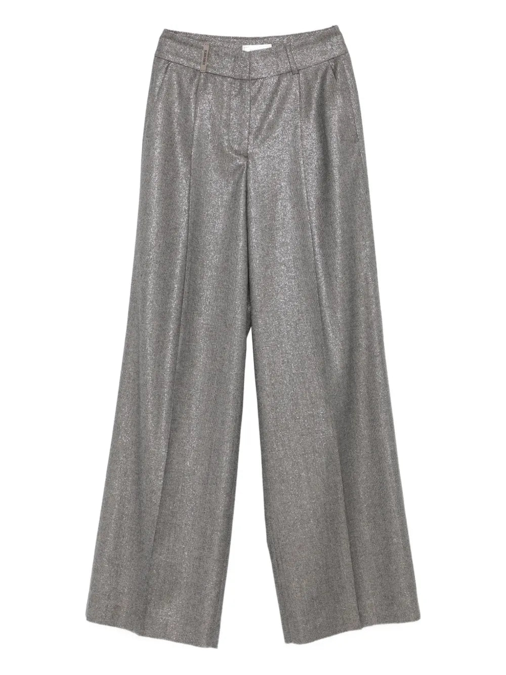 Peserico Metallic-Effect Trousers — silver