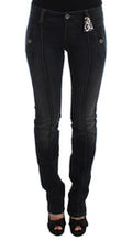 Women's Blue Wash Cotton Slim Fit Jeans Clothing