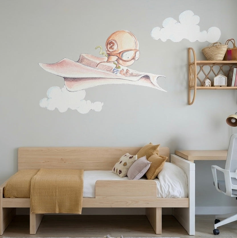 Vinilo Decorativo Infantil AVION DE PAPEL