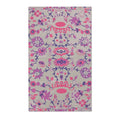 Vibrant Fuchsia & Violet Floral Accent Rug