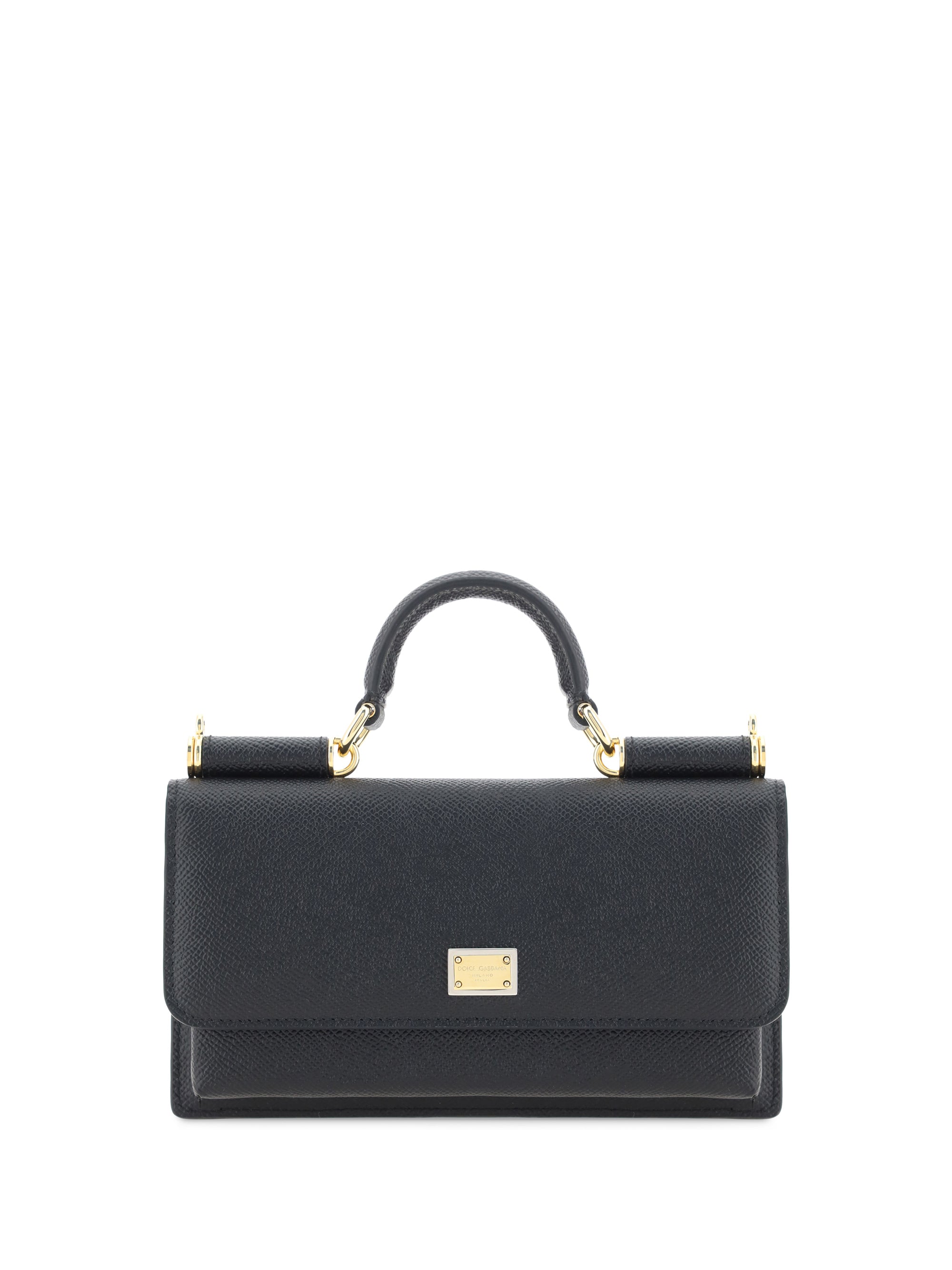 Dolce & Gabbana Micro Sicily Shoulder Bag — Black