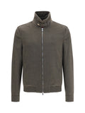 Brunello Cucinelli Merino Wool Zip Jacket — Gray