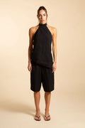 TOP HALTER | NEGRO