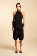 TOP HALTER | NEGRO