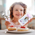 Set de cubiertos de 3 piezas con estuche y nombre para niños de regalo de cumpleaños para los amantes del océano