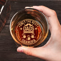 Personalizado Only The Best Dad Handprint 10 oz Old Fashional Whiskey Glass con 1-10 Nombres Día del Padre Cumpleaños Regalo para Hombres