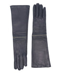 Peserico Bead-Embellished Gloves — Navy