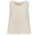 Fringe Sleeveless Top - Ivory