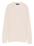 Fabiana Filippi Virgin Wool Blend V-Neck Sweater — light beige
