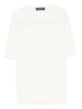 Fabiana Filippi Wool Blend Ribbed Knit Knit Top — White