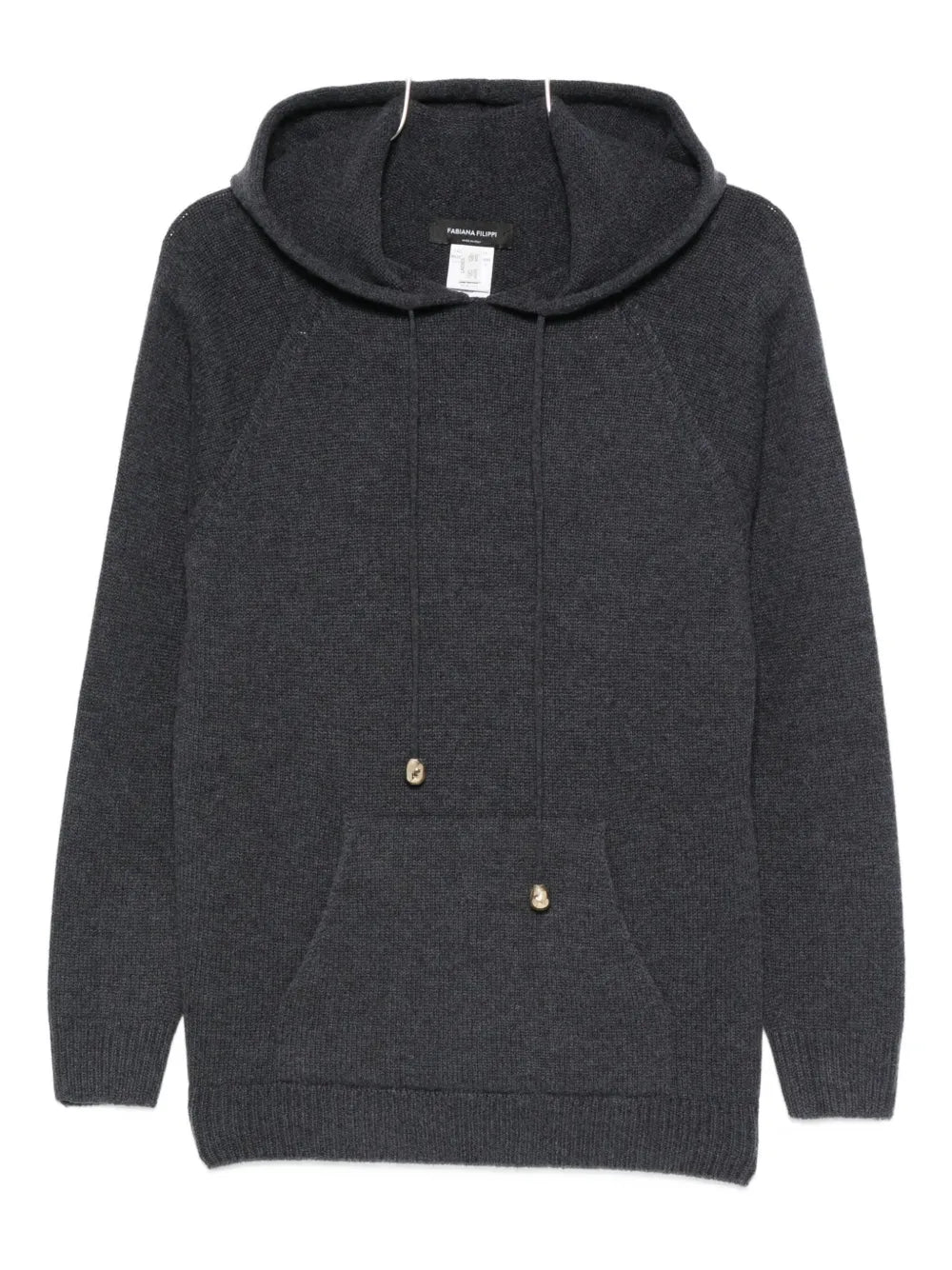 Fabiana Filippi Wool Blend Hoodie — Black