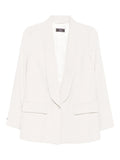 Peserico Corduroy with Shawl Lapels Blazer — White