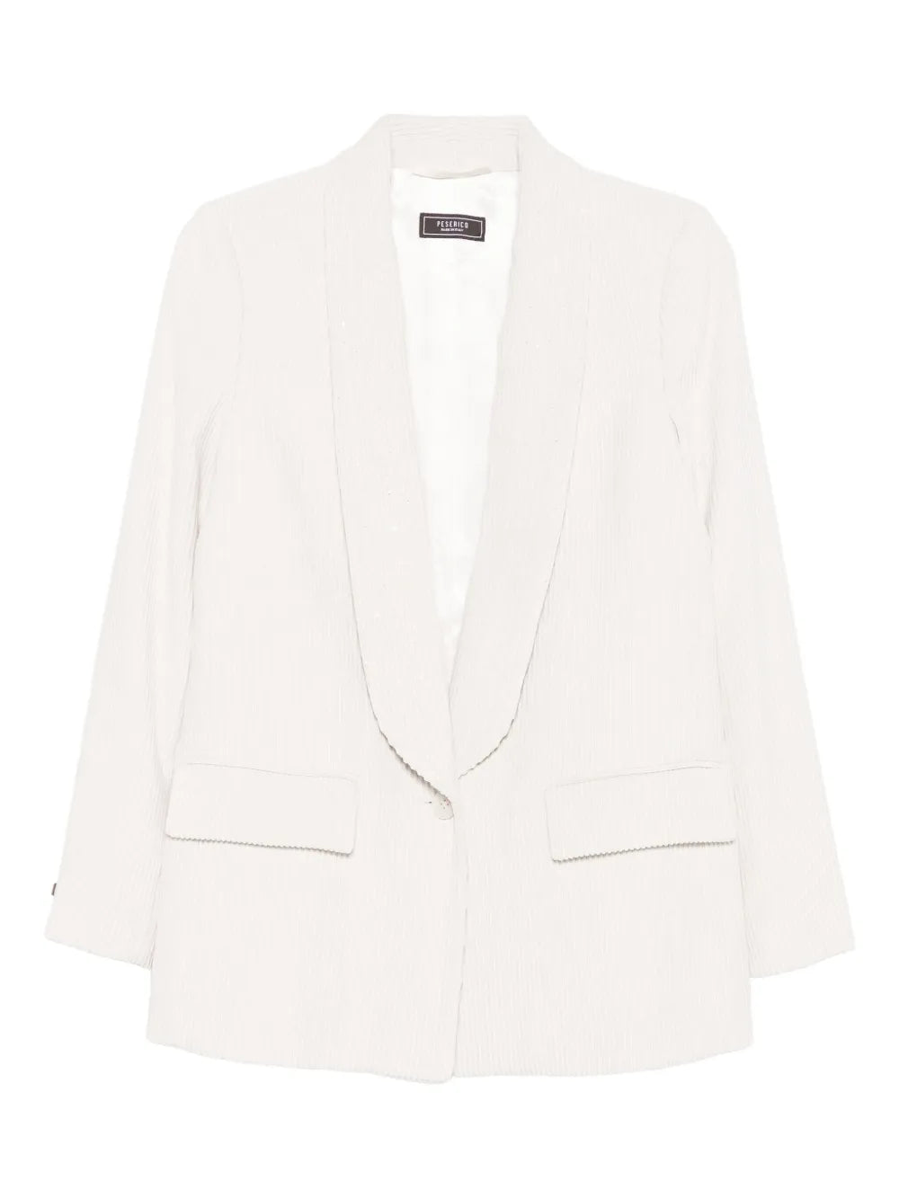 Peserico Corduroy with Shawl Lapels Blazer — White