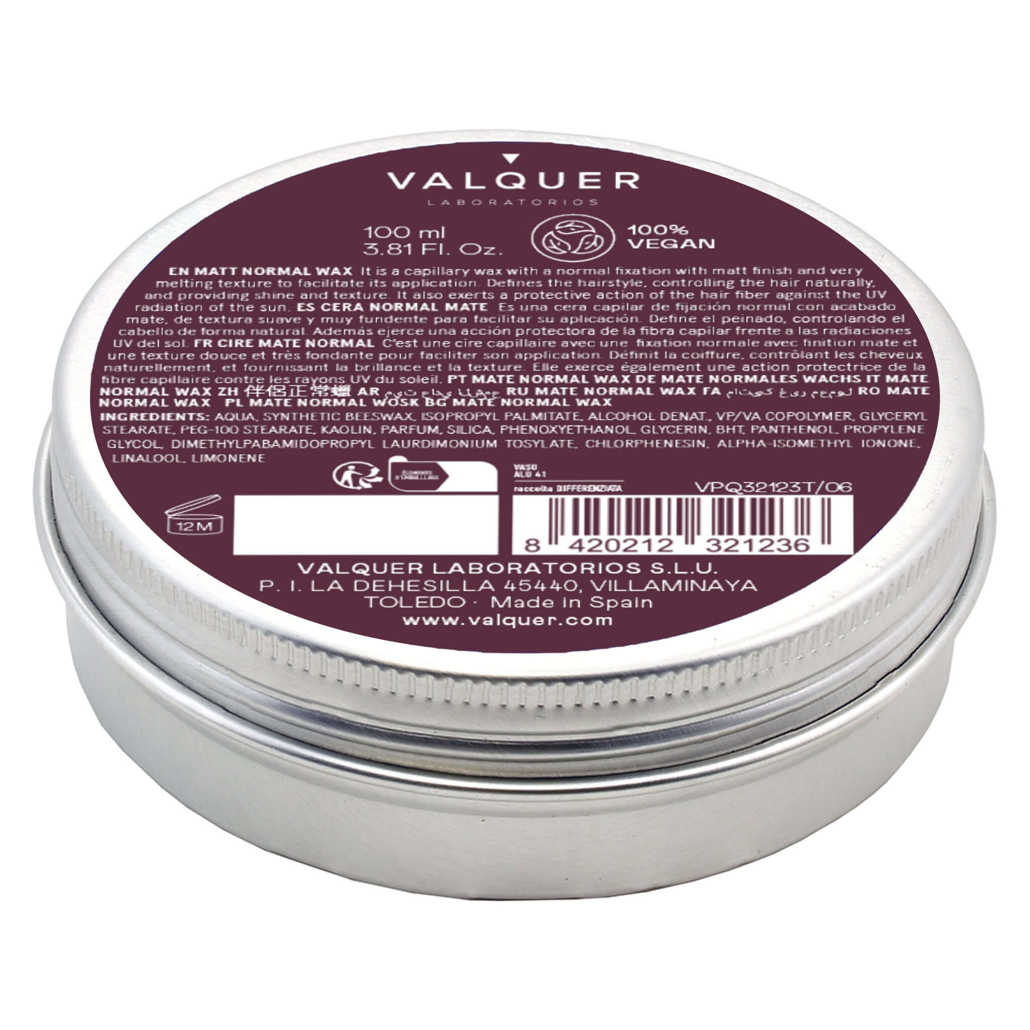 Cera Capilar Mate Fijación Normal - 100 ml
