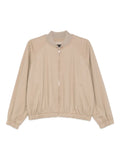 Fabiana Filippi Zip Bomber Jacket — Beige