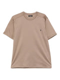 Stefano Ricci Crew-Neck Cotton T-Shirt — Taupe