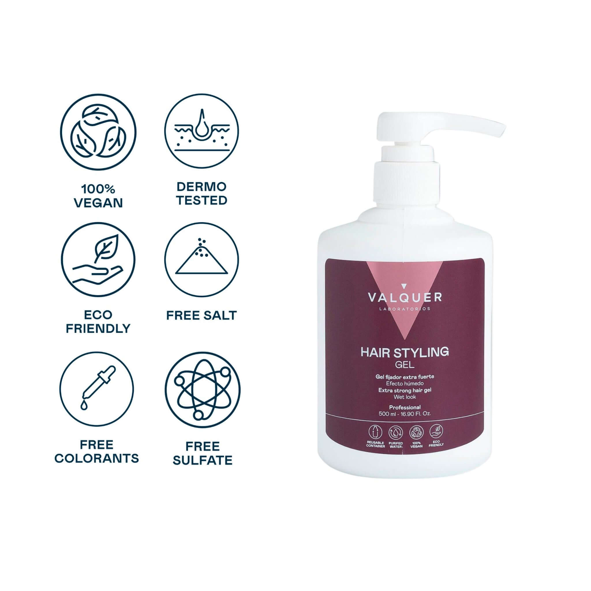 Gel Capilar Fijador Extrafuerte – 500 ml