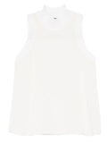 Peserico High-Neck Sleeveless Tank Top — White