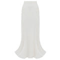High Waist Double-Sided Satin Maxi Skirt - Ivory