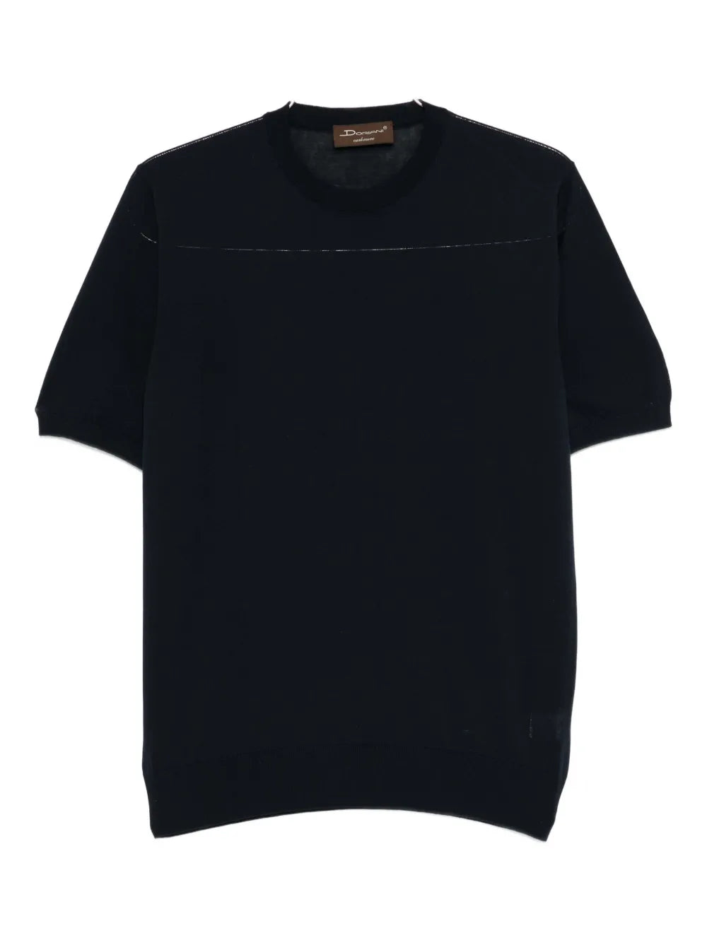 Doriani Fine Knit T-Shirt — Navy