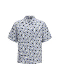 Prada Floral-Print Cotton-Silk Shirt — White
