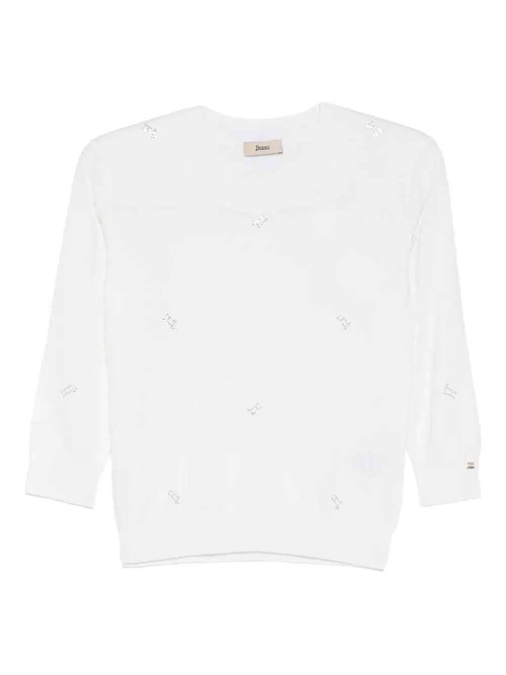 Herno Embellished Top — White