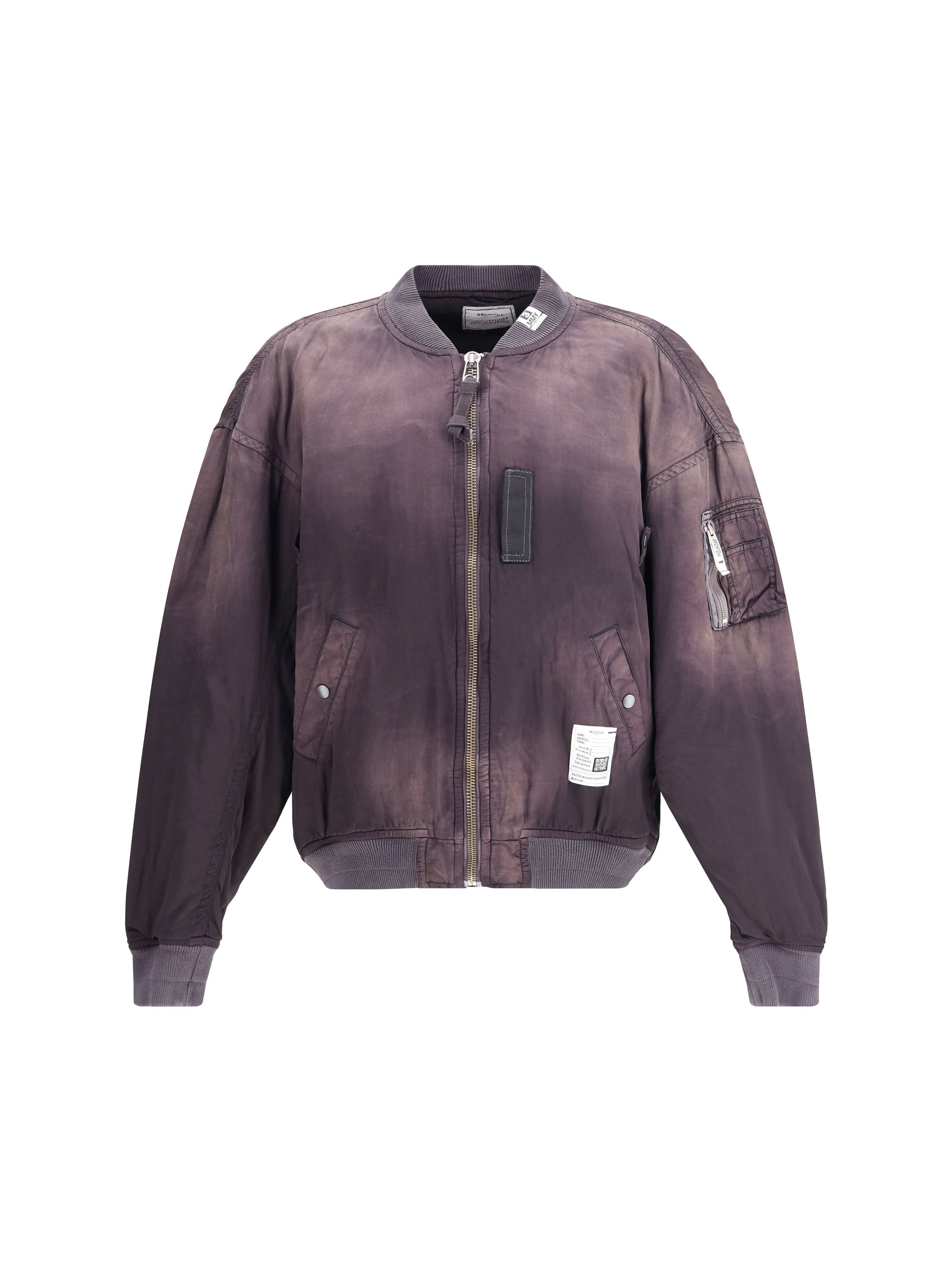 Maison Mihara Yasuhiro Distressed Flight Jacket — Purple