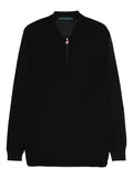 Kiton Zip-Fastening Polo Shirt — Black