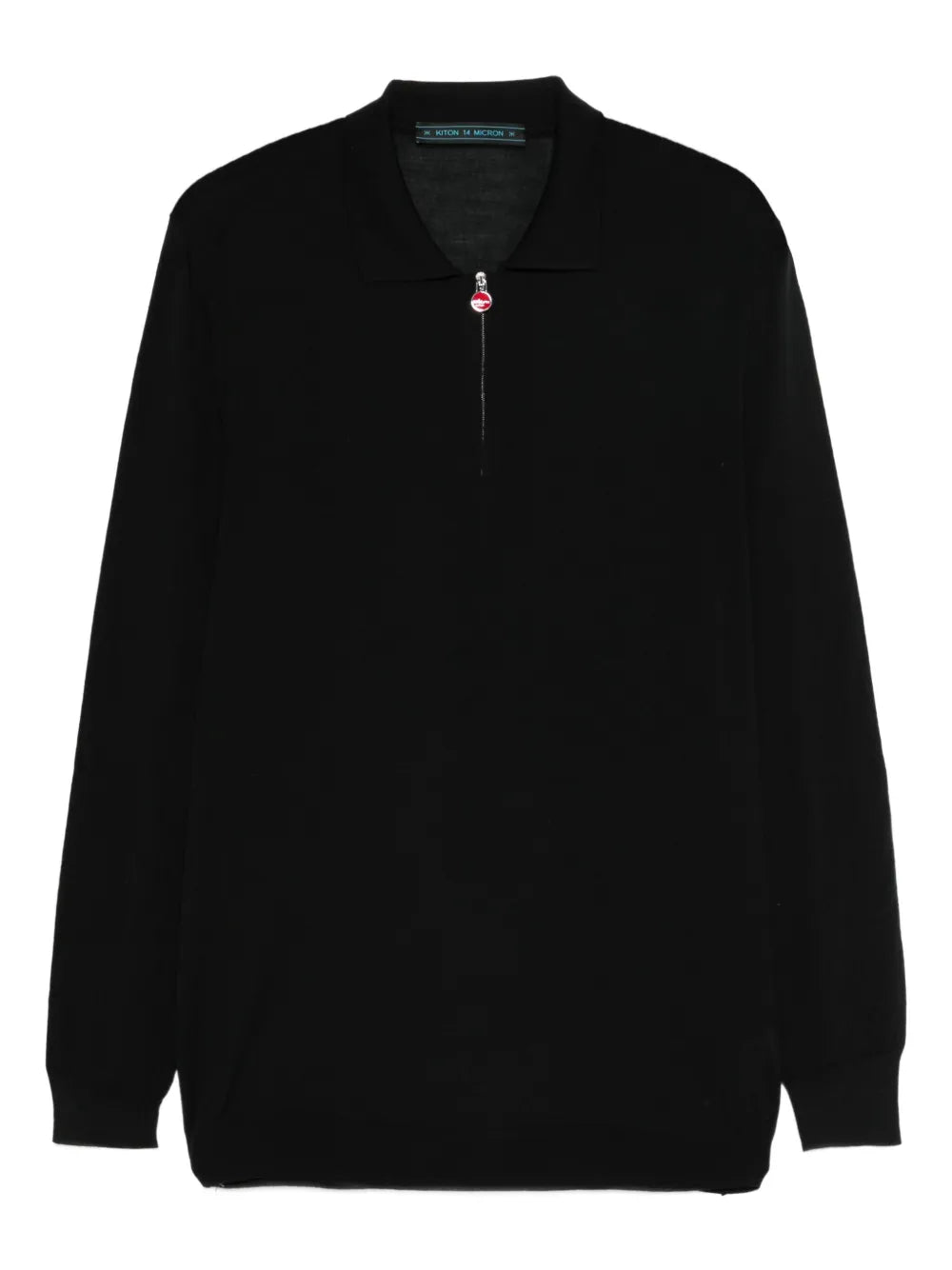 Kiton Zip-Fastening Polo Shirt — Black