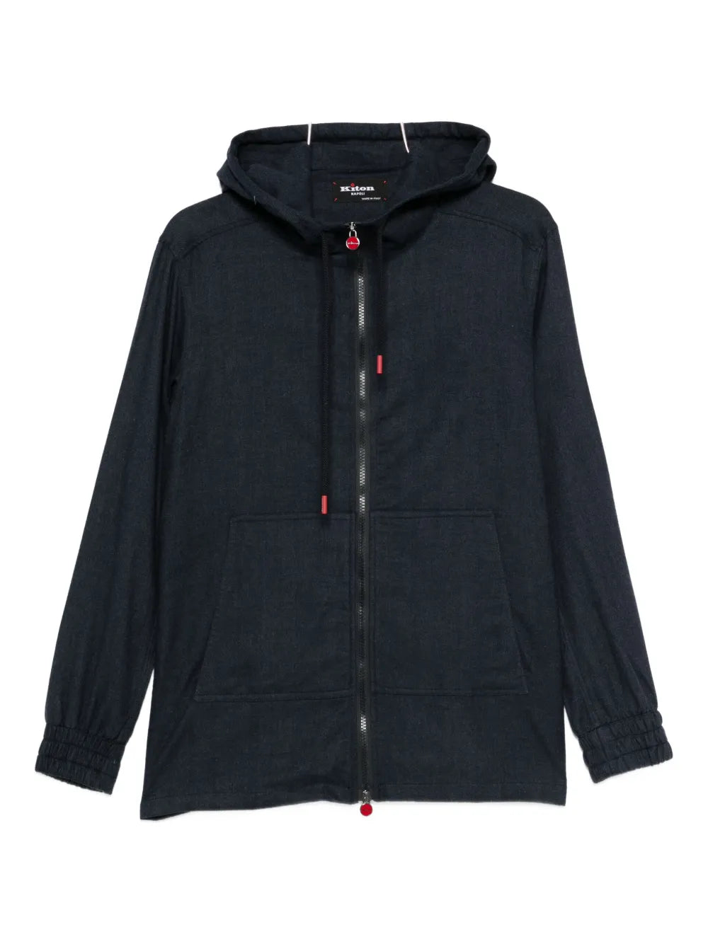 Kiton Hooded Cotton Jacket — Dark Blue