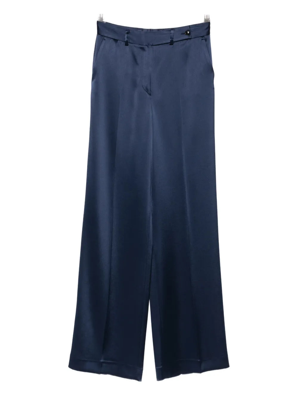 Kiton Satin Trousers — Navy