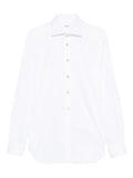 Kiton Button-Down Cotton Shirt — White
