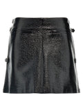Courreges Vinyl Mini Skirt — Black
