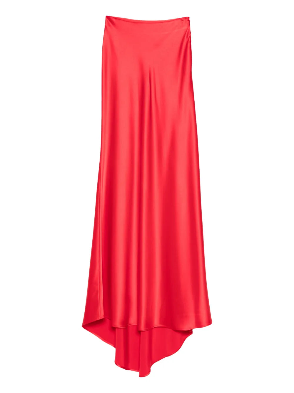 Kiton Asymmetric Maxi Skirt — Red