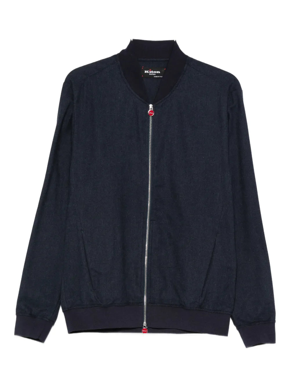Kiton Zip-Fastening Cotton Jacket — Dark Blue